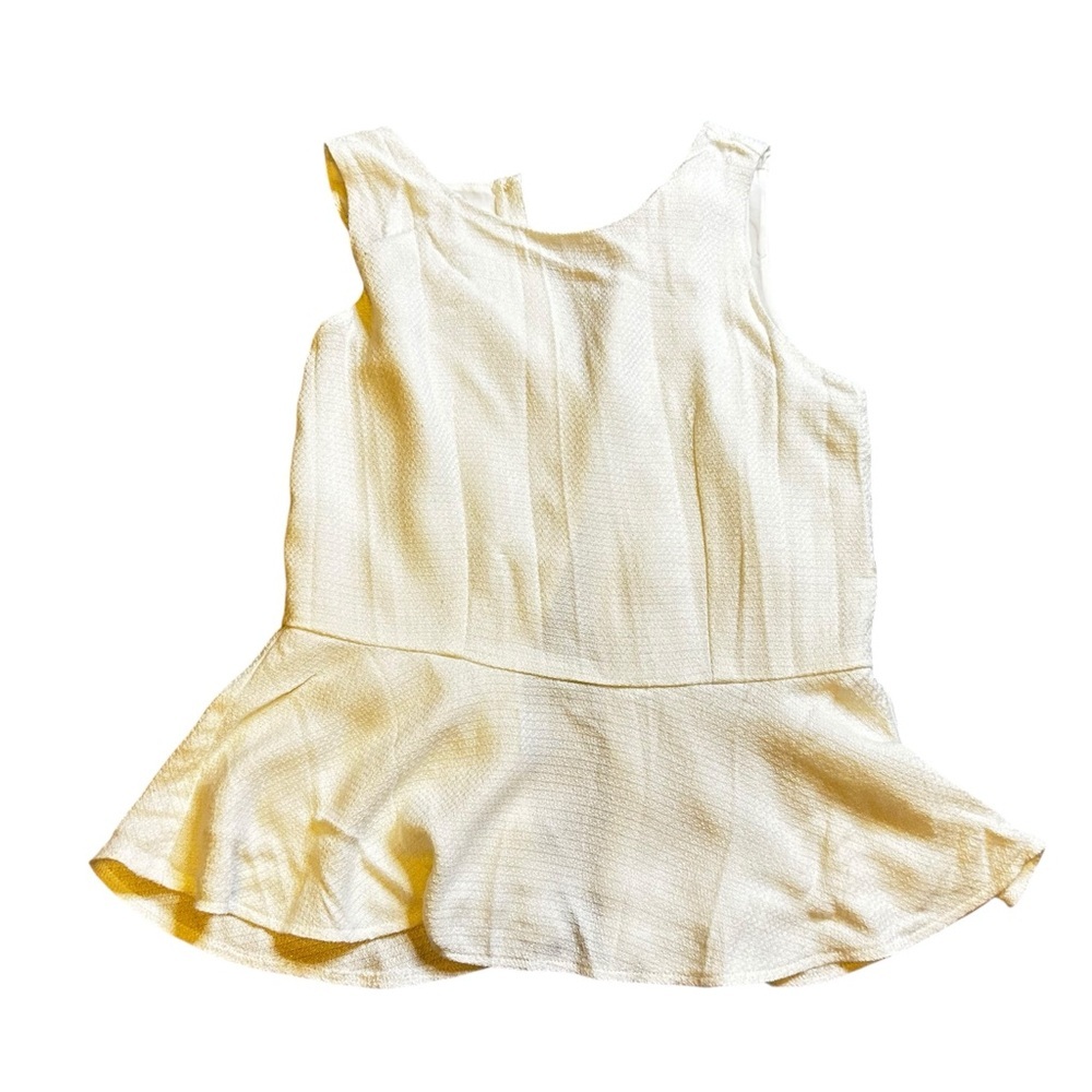 Maven West Cream Peplum women’s Top size small